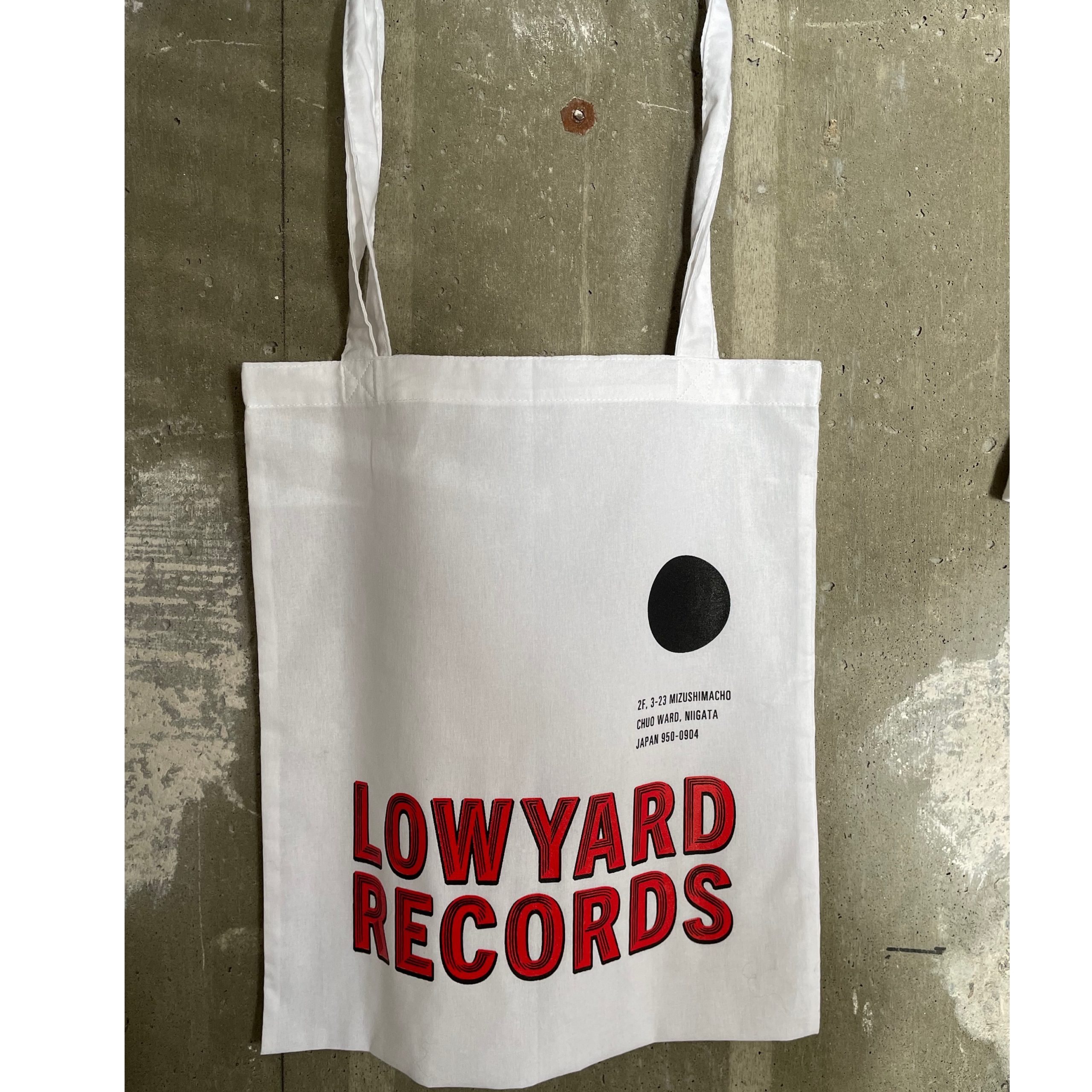LOWYARD RECORDS “RED LOGO TOTE BAG” – LOWYARD RECORDS